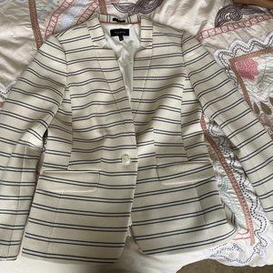 Talbots - Like New! Summer White and Black Striped Blazer